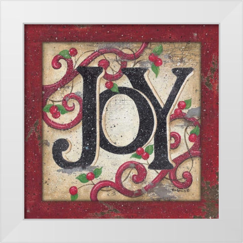 Joy White Modern Wood Framed Art Print by Lewis, Kim