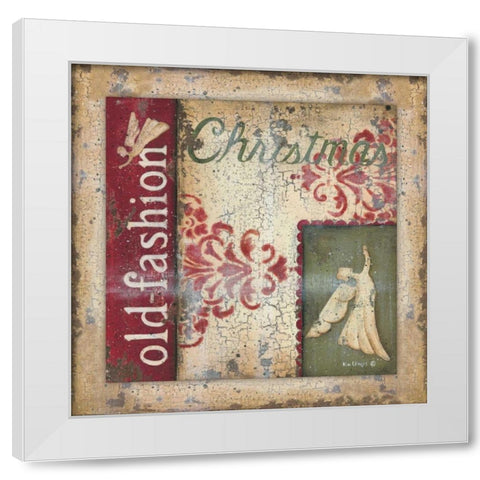 Christmas White Modern Wood Framed Art Print by Lewis, Kim
