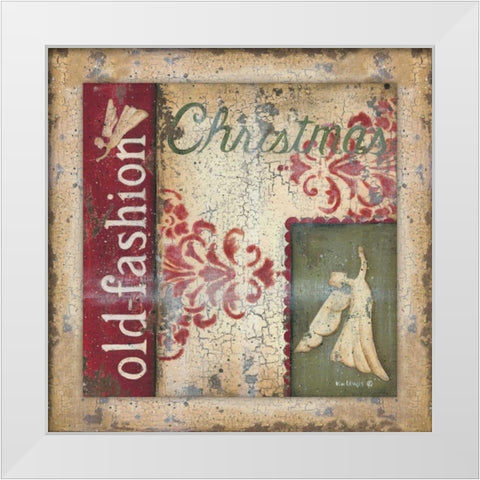 Christmas White Modern Wood Framed Art Print by Lewis, Kim
