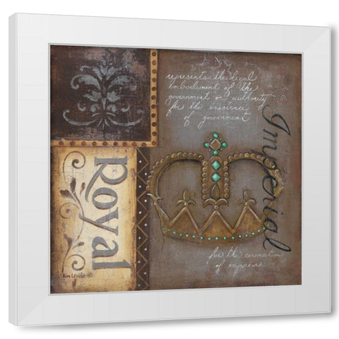 Royal White Modern Wood Framed Art Print by Lewis, Kim