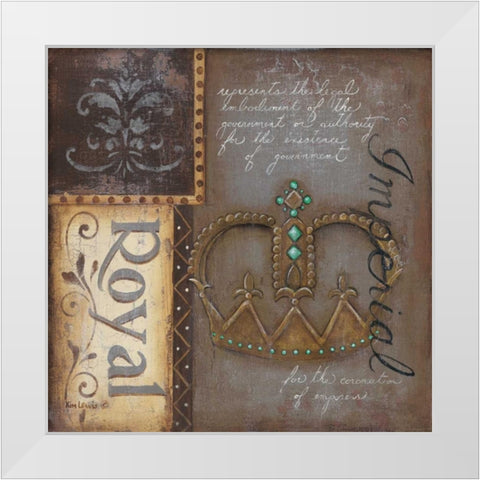 Royal White Modern Wood Framed Art Print by Lewis, Kim