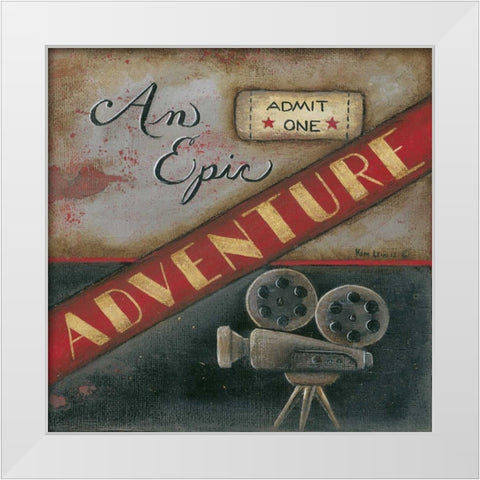 Epic White Modern Wood Framed Art Print by Lewis, Kim