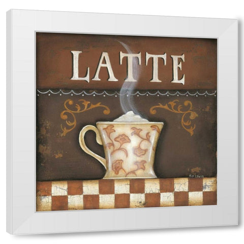 Latte White Modern Wood Framed Art Print by Lewis, Kim