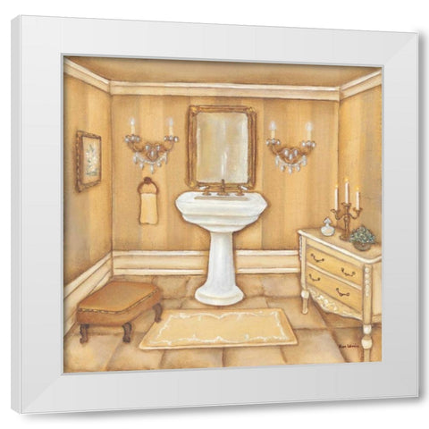 Warm Bath II White Modern Wood Framed Art Print by Lewis, Kim