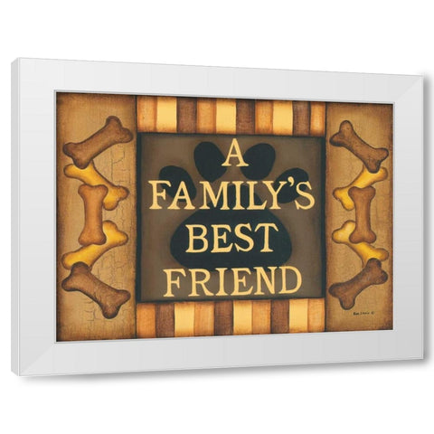 Best Friend White Modern Wood Framed Art Print by Lewis, Kim