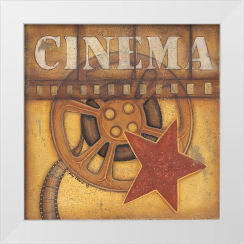 Cinema White Modern Wood Framed Art Print by Lewis, Kim
