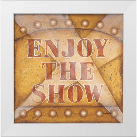 Enjoy the Show White Modern Wood Framed Art Print by Lewis, Kim