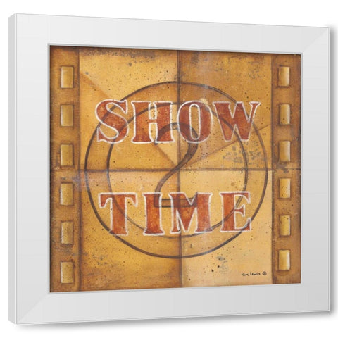Show Time White Modern Wood Framed Art Print by Lewis, Kim
