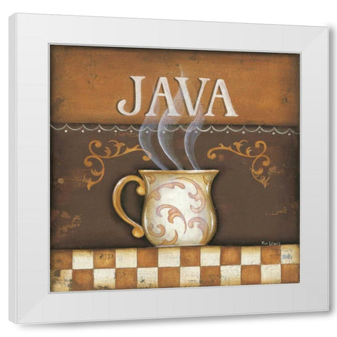 Java White Modern Wood Framed Art Print by Lewis, Kim