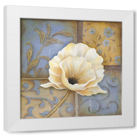 White Poppy White Modern Wood Framed Art Print by Lewis, Kim