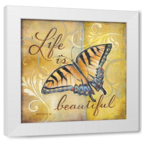 Beautiful White Modern Wood Framed Art Print by Lewis, Kim