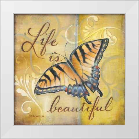 Beautiful White Modern Wood Framed Art Print by Lewis, Kim