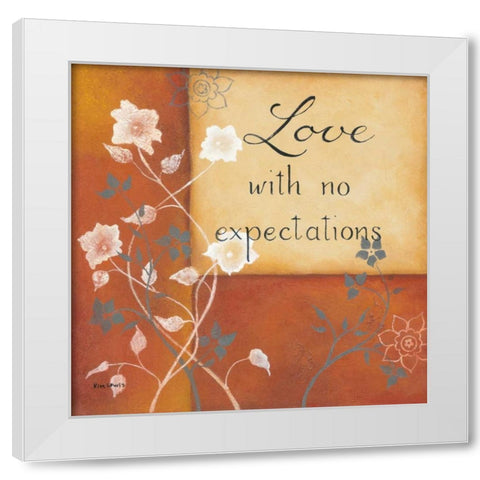 Expectations White Modern Wood Framed Art Print by Lewis, Kim