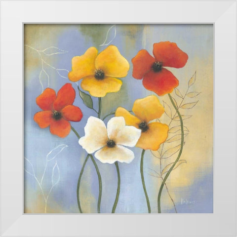 Delightful Splendor White Modern Wood Framed Art Print by Lewis, Kim