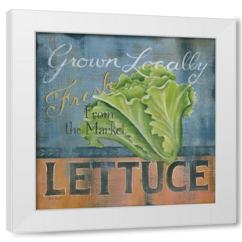 Lettuce White Modern Wood Framed Art Print by Lewis, Kim