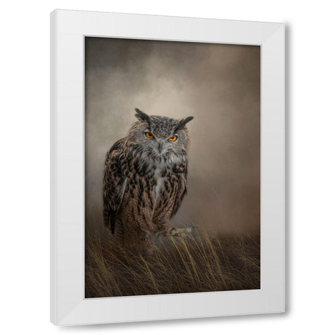 One Foot Forward White Modern Wood Framed Art Print by Parker, Kelley