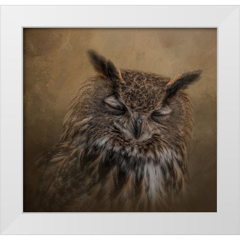 Sleepyhead White Modern Wood Framed Art Print by Parker, Kelley