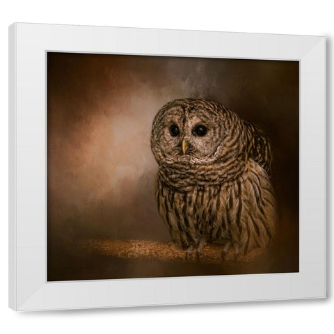 Wisdom Listener White Modern Wood Framed Art Print by Parker, Kelley