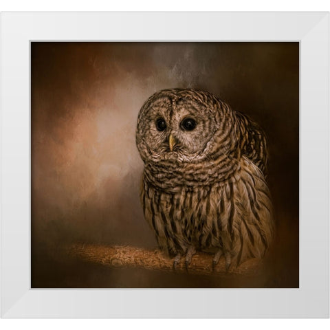 Wisdom Listener White Modern Wood Framed Art Print by Parker, Kelley