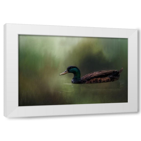 In His Element White Modern Wood Framed Art Print by Parker, Kelley