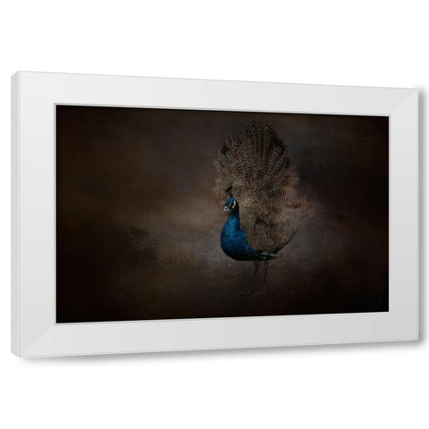 Blue Beauty White Modern Wood Framed Art Print by Parker, Kelley