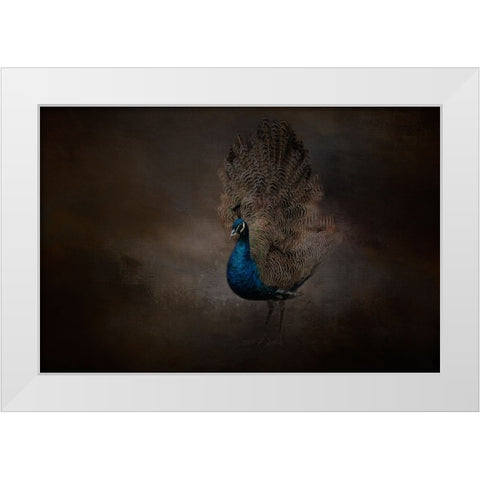 Blue Beauty White Modern Wood Framed Art Print by Parker, Kelley