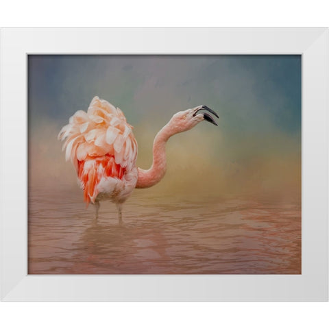 Not Happy White Modern Wood Framed Art Print by Parker, Kelley