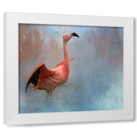 Water Dancer White Modern Wood Framed Art Print by Parker, Kelley