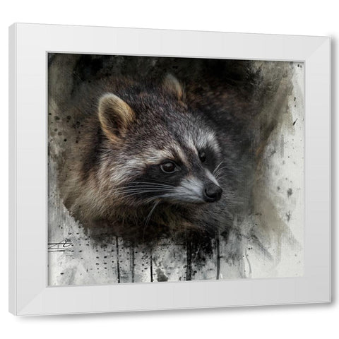 Mischief Maker White Modern Wood Framed Art Print by Parker, Kelley