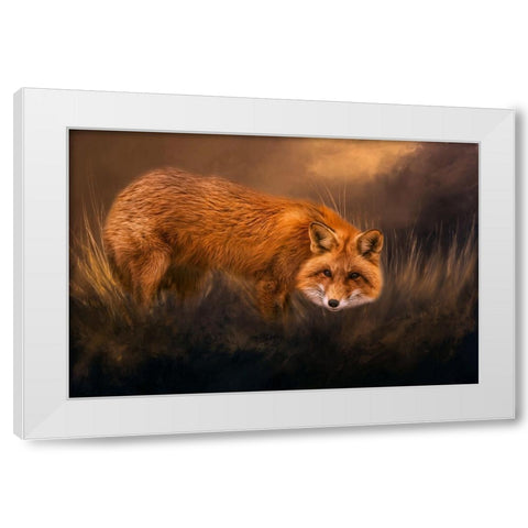 Red Alert White Modern Wood Framed Art Print by Parker, Kelley