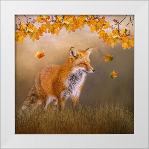 Autumns Arrival White Modern Wood Framed Art Print by Parker, Kelley