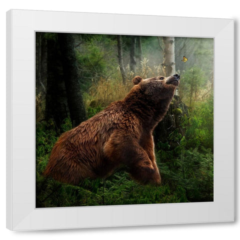 Curiosity White Modern Wood Framed Art Print by Parker, Kelley