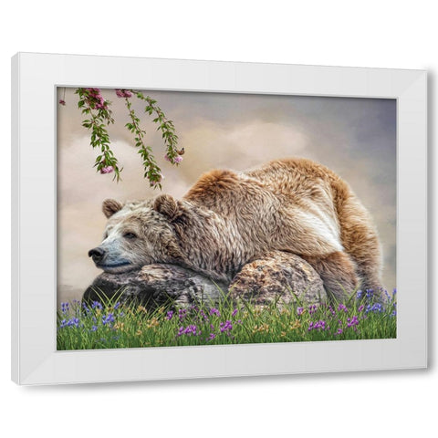 Zen Moment White Modern Wood Framed Art Print by Parker, Kelley