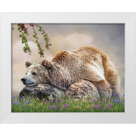 Zen Moment White Modern Wood Framed Art Print by Parker, Kelley