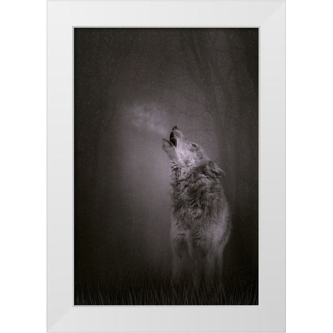 Every Breath I Take White Modern Wood Framed Art Print by Parker, Kelley