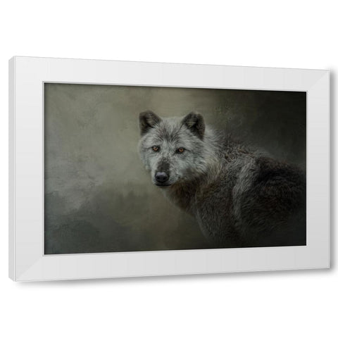 The Last Look Back White Modern Wood Framed Art Print by Parker, Kelley