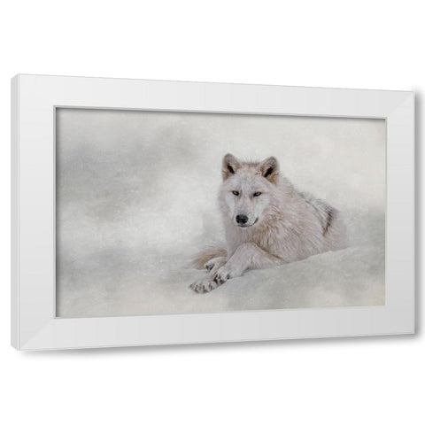 Winter Coat White Modern Wood Framed Art Print by Parker, Kelley