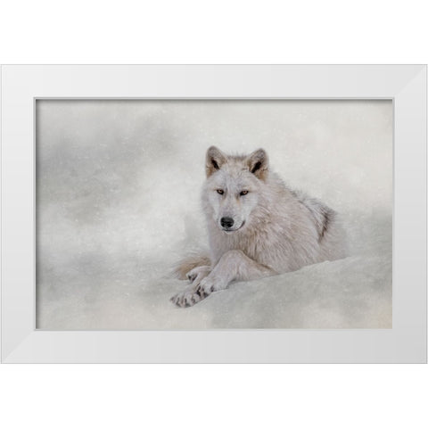 Winter Coat White Modern Wood Framed Art Print by Parker, Kelley