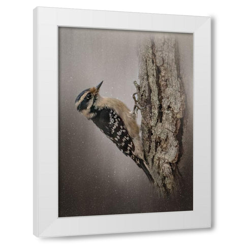 Little Carpenter White Modern Wood Framed Art Print by Parker, Kelley