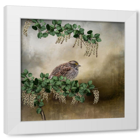 Nestled White Modern Wood Framed Art Print by Parker, Kelley