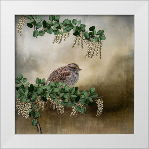 Nestled White Modern Wood Framed Art Print by Parker, Kelley