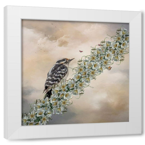 Summers Delight White Modern Wood Framed Art Print by Parker, Kelley