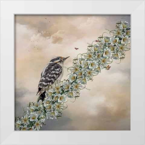 Summers Delight White Modern Wood Framed Art Print by Parker, Kelley