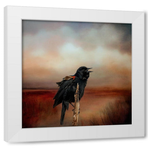 The Singer of the Reed White Modern Wood Framed Art Print by Parker, Kelley