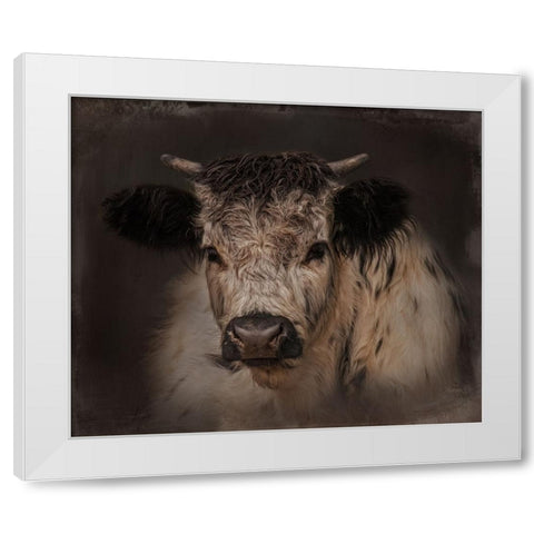 Cow Boy White Modern Wood Framed Art Print by Parker, Kelley