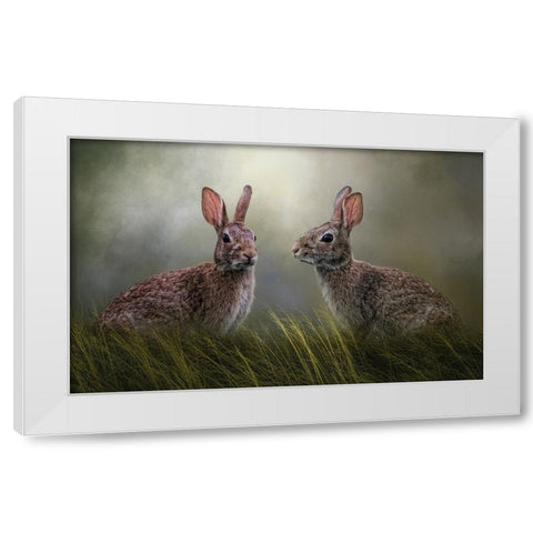 Forest Friends White Modern Wood Framed Art Print by Parker, Kelley