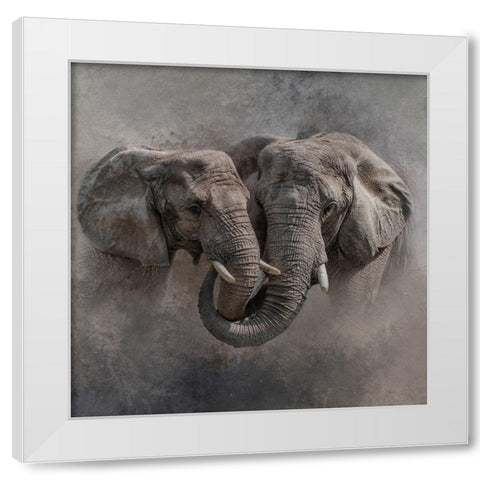 Big Hug White Modern Wood Framed Art Print by Parker, Kelley