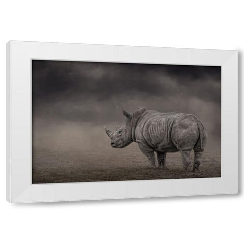 Shade of Gray White Modern Wood Framed Art Print by Parker, Kelley