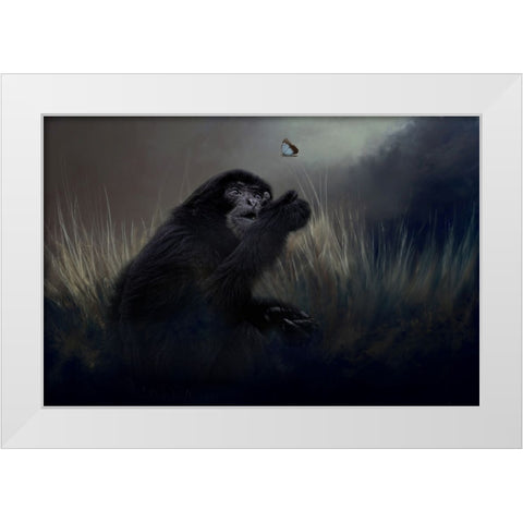 Surprise Encounter White Modern Wood Framed Art Print by Parker, Kelley