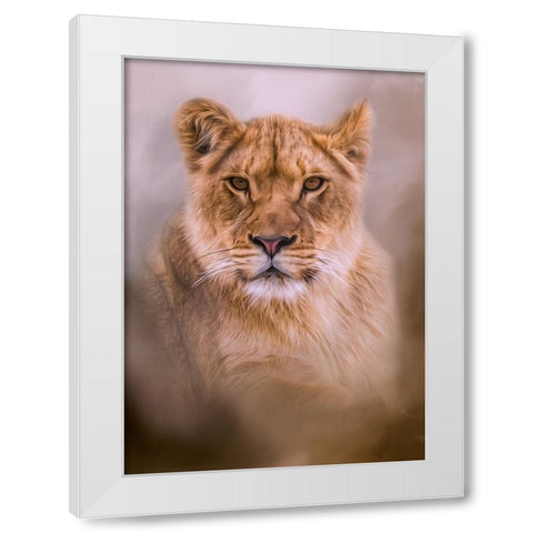 Dignity White Modern Wood Framed Art Print by Parker, Kelley